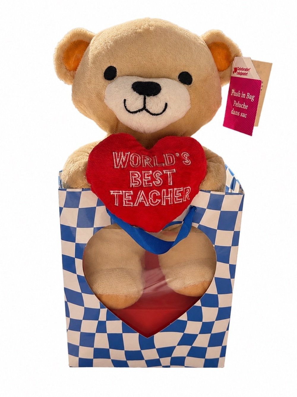 🧸 2/$45 NWT Teacher Appreciation Plush Bear Gift Bag End of Year Gift